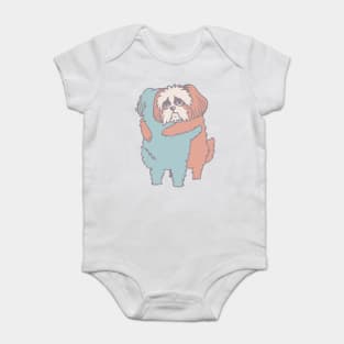 Shih Tzu Hugs Baby Bodysuit